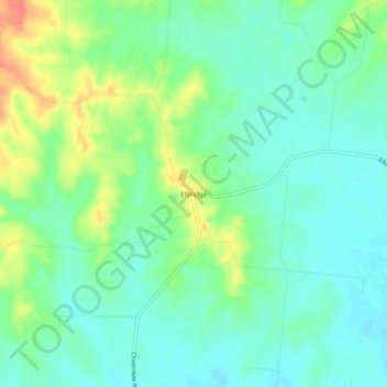 Mapa topográfico Elbridge, altitude, relevo