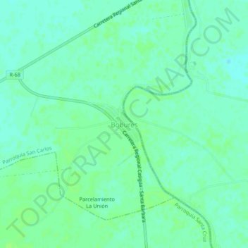 Mapa topográfico Bobures, altitude, relevo