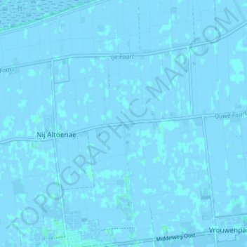 Mapa topográfico Oudebildtdijk, altitude, relevo