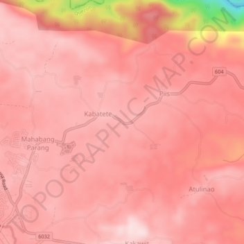 Mapa topográfico Kilib, altitude, relevo