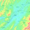 Mapa topográfico 溆浦县, altitude, relevo