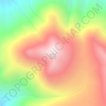 Mapa topográfico Cerro de La Carpa, altitude, relevo