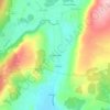 Mapa topográfico Cabeça Veada, altitude, relevo