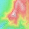 Mapa topográfico Cerro Uritorco, altitude, relevo