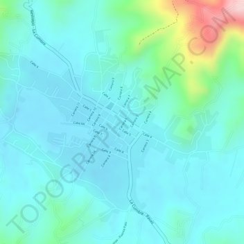 Mapa topográfico Pavas, altitude, relevo