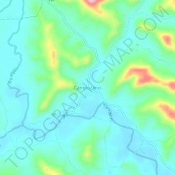 Mapa topográfico Campozano, altitude, relevo