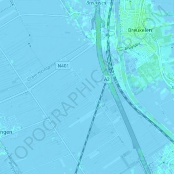 Mapa topográfico Kortrijk, altitude, relevo