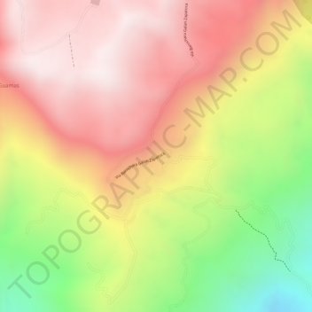Mapa topográfico El Hato, altitude, relevo