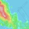 Mapa topográfico Heriot Bay, altitude, relevo