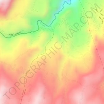 Mapa topográfico Conchilla, altitude, relevo