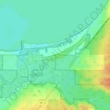 Mapa topográfico Boreal Forest, altitude, relevo