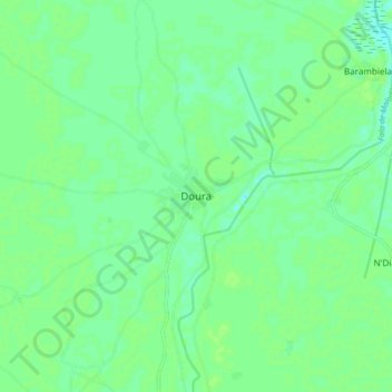 Mapa topográfico Doura, altitude, relevo