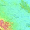 Mapa topográfico Tanah Sepenggal Lintas, altitude, relevo