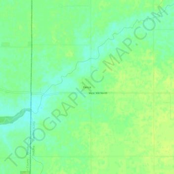 Mapa topográfico Pence, altitude, relevo