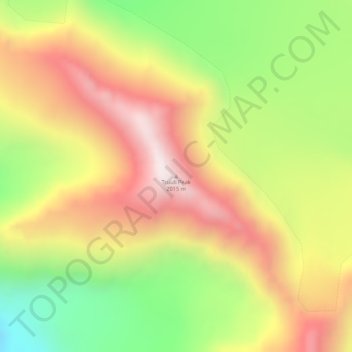 Mapa topográfico Truuli Peak, altitude, relevo