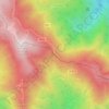 Mapa topográfico Passo della Calla, altitude, relevo