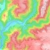Mapa topográfico Manhaval, altitude, relevo