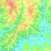 Mapa topográfico Campbell, altitude, relevo