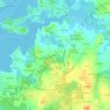 Mapa topográfico Kernours, altitude, relevo