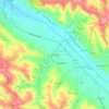 Mapa topográfico Les Combes, altitude, relevo