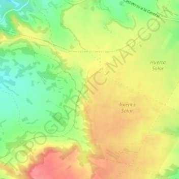 Mapa topográfico Migalo, altitude, relevo