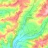 Mapa topográfico Gammenthal, altitude, relevo