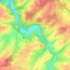 Mapa topográfico Lucenay, altitude, relevo