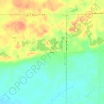 Mapa topográfico Murat, altitude, relevo