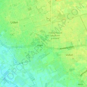 Mapa topográfico Velmolen, altitude, relevo