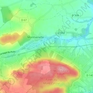 Mapa topográfico La Gare, altitude, relevo