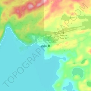 Mapa topográfico Eldorado, altitude, relevo