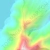 Mapa topográfico Abang (lower) / Trunyan, altitude, relevo