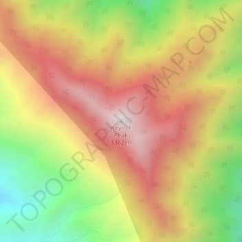 Mapa topográfico Keynot Peak, altitude, relevo