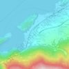Mapa topográfico Corte, altitude, relevo