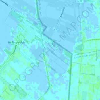 Mapa topográfico De Lethe, altitude, relevo