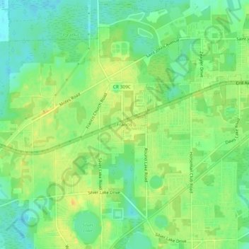 Mapa topográfico Francis, altitude, relevo