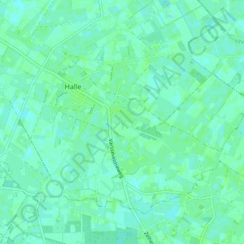Mapa topográfico Meuhoek, altitude, relevo