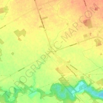 Mapa topográfico Talbotville, altitude, relevo