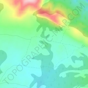 Mapa topográfico Puntal de Aleto, altitude, relevo