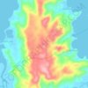Mapa topográfico Tibo, altitude, relevo