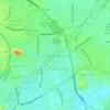Mapa topográfico Kalibalau Kencana, altitude, relevo