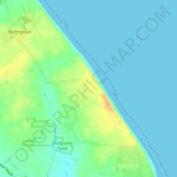 Mapa topográfico Out Newton, altitude, relevo