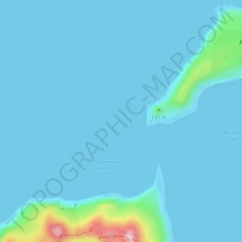 Mapa topográfico Ushishir, altitude, relevo
