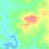 Mapa topográfico Pedreira Anhaguera, altitude, relevo