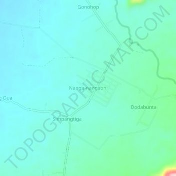 Mapa topográfico Nanga-nangaon, altitude, relevo