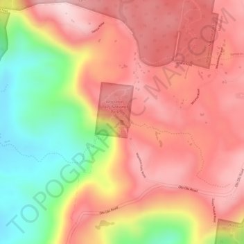 Mapa topográfico Mapleton Falls, altitude, relevo