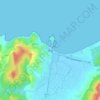 Mapa topográfico طبرقة, altitude, relevo