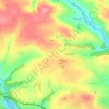 Mapa topográfico Doddycross, altitude, relevo