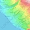 Mapa topográfico Morne à Vaches, altitude, relevo
