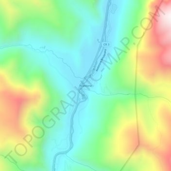 Mapa topográfico Redstone, altitude, relevo